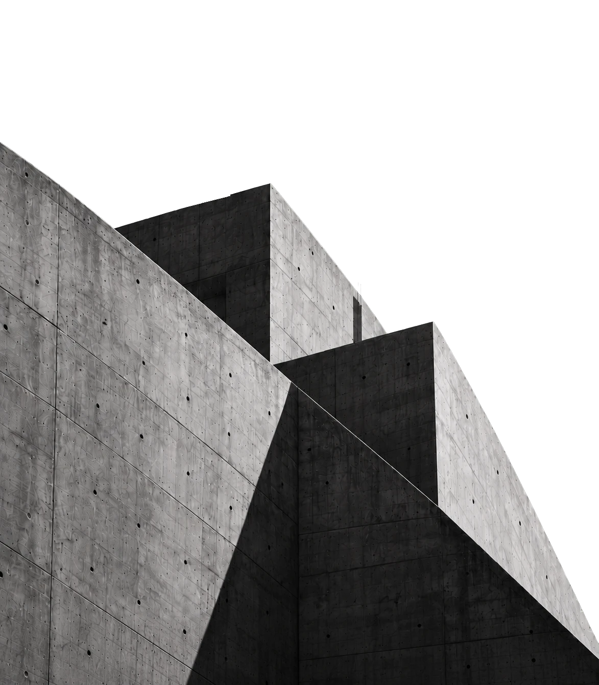 Estrutura de betão conceptual em construção